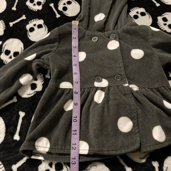 CARTER'S Toddlers' dark grey and white hooded jacket w/ animal ears ~ 18M - 24M - Picture 5 of 12